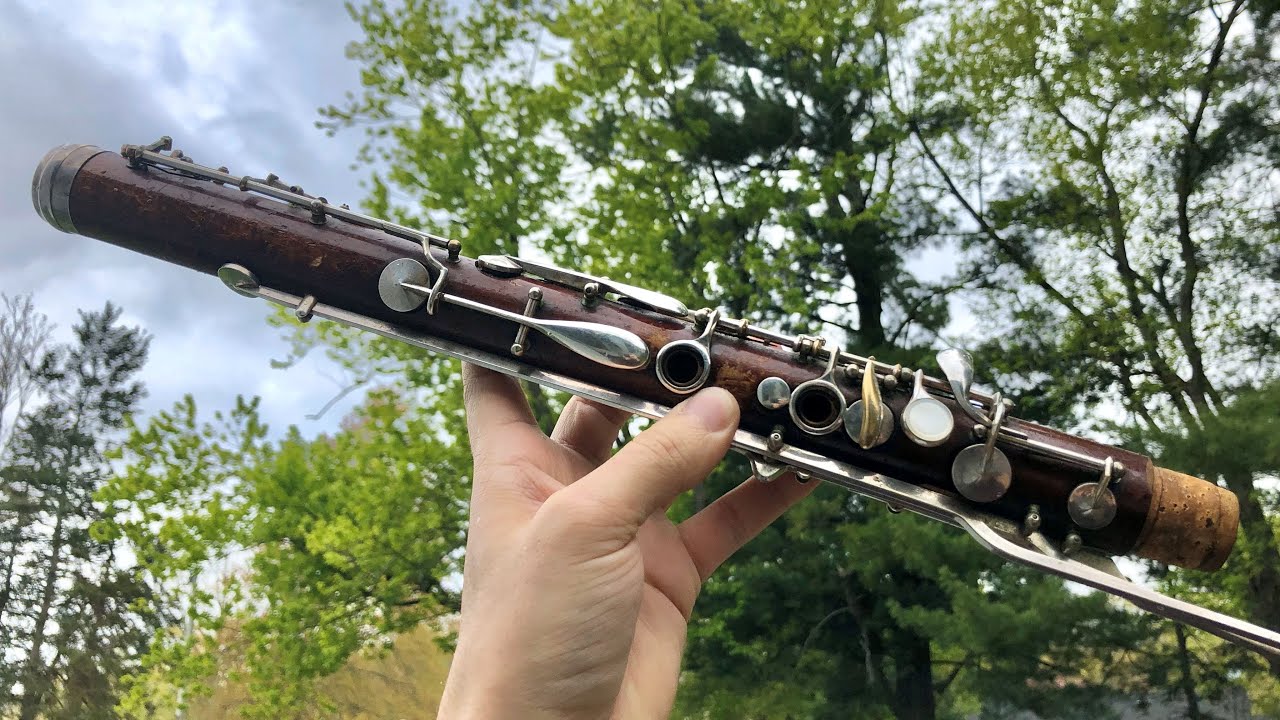 I found a Hammerschmidt German system bass clarinet made of maple! Quick repair and play test