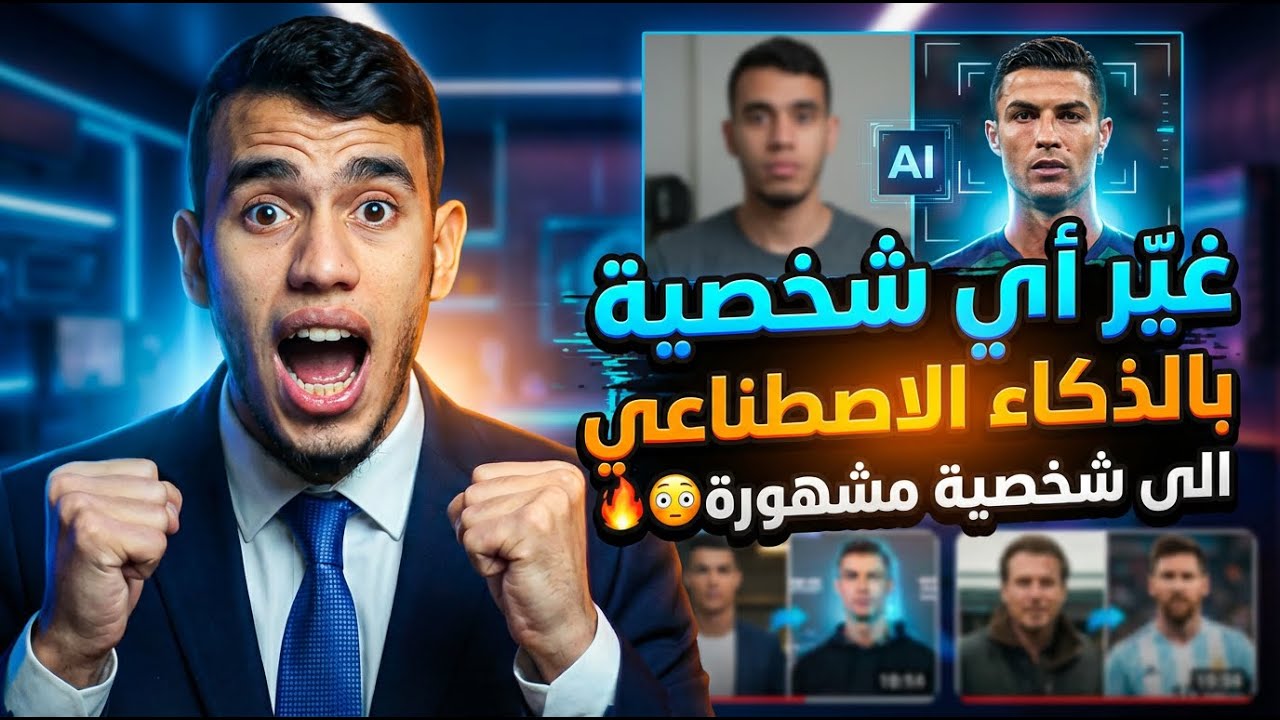 كيفية تغيير أي شخصية في الفيديو بالذكاء الاصطناعي | ترند يحقق ملايين المشاهدات 🔥😍