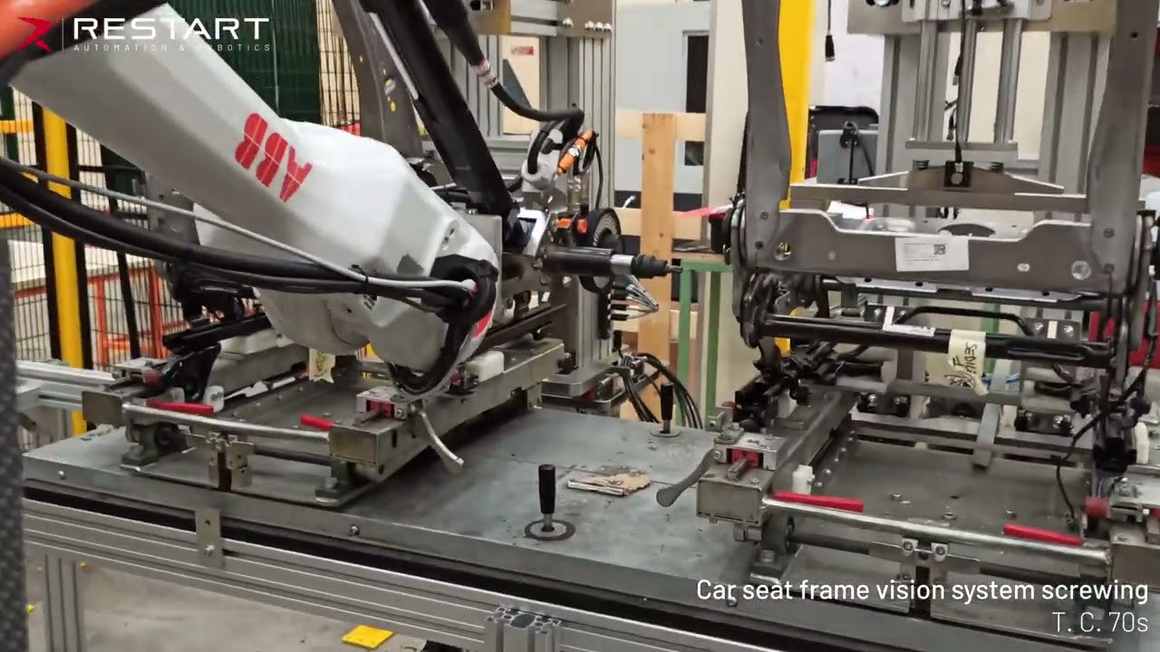 Car seat frame vision system screwing