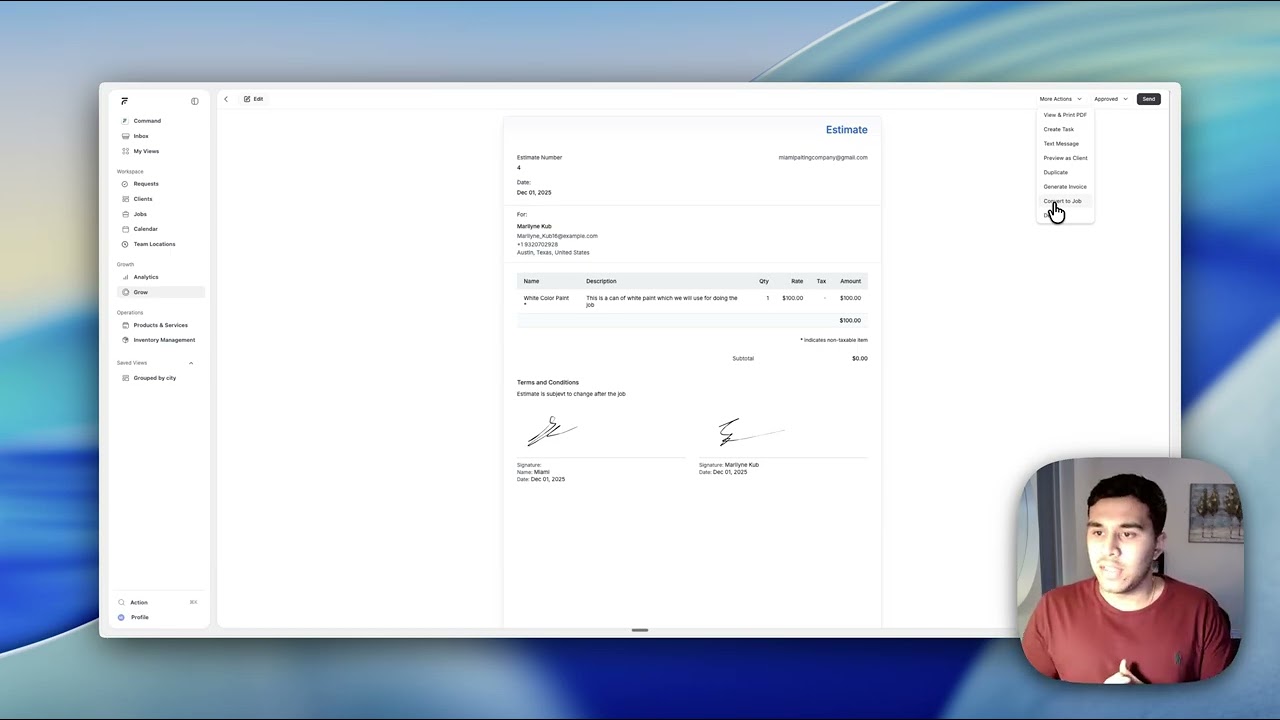 Estimate to Job to Invoice: Complete Conversion Workflow in FieldCamp