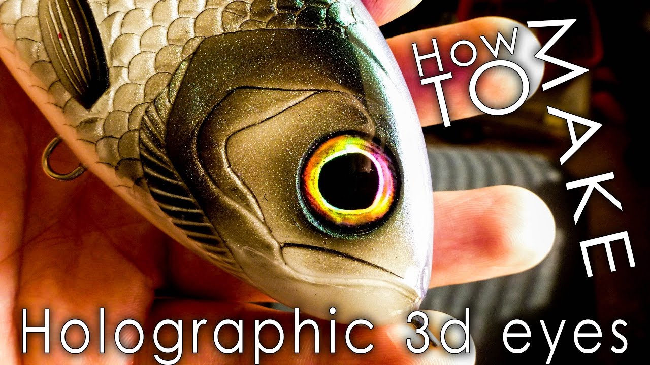 How to make holographic 3d eyes for fishing lures. Free eyes designs.