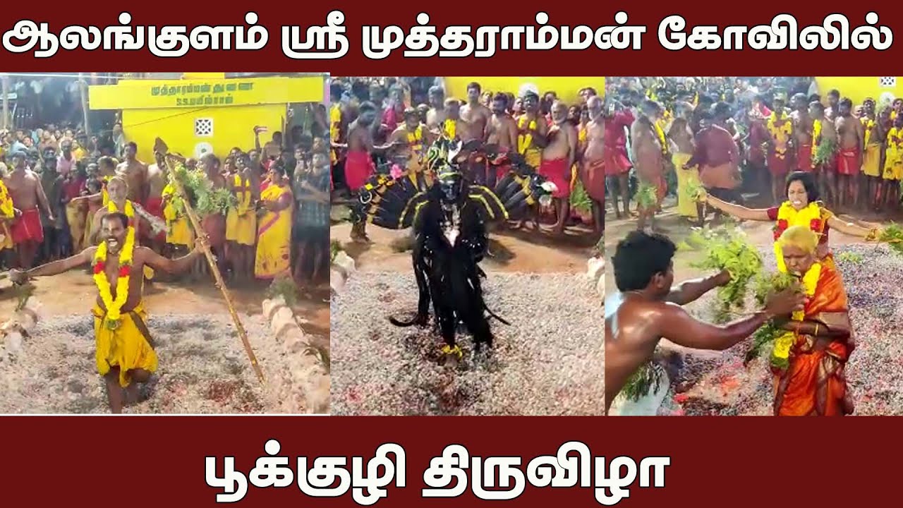 ஆலங்குளம்  ஸ்ரீ முத்தாரம்மன் கோவிலில் பூக்குழி திருவிழா