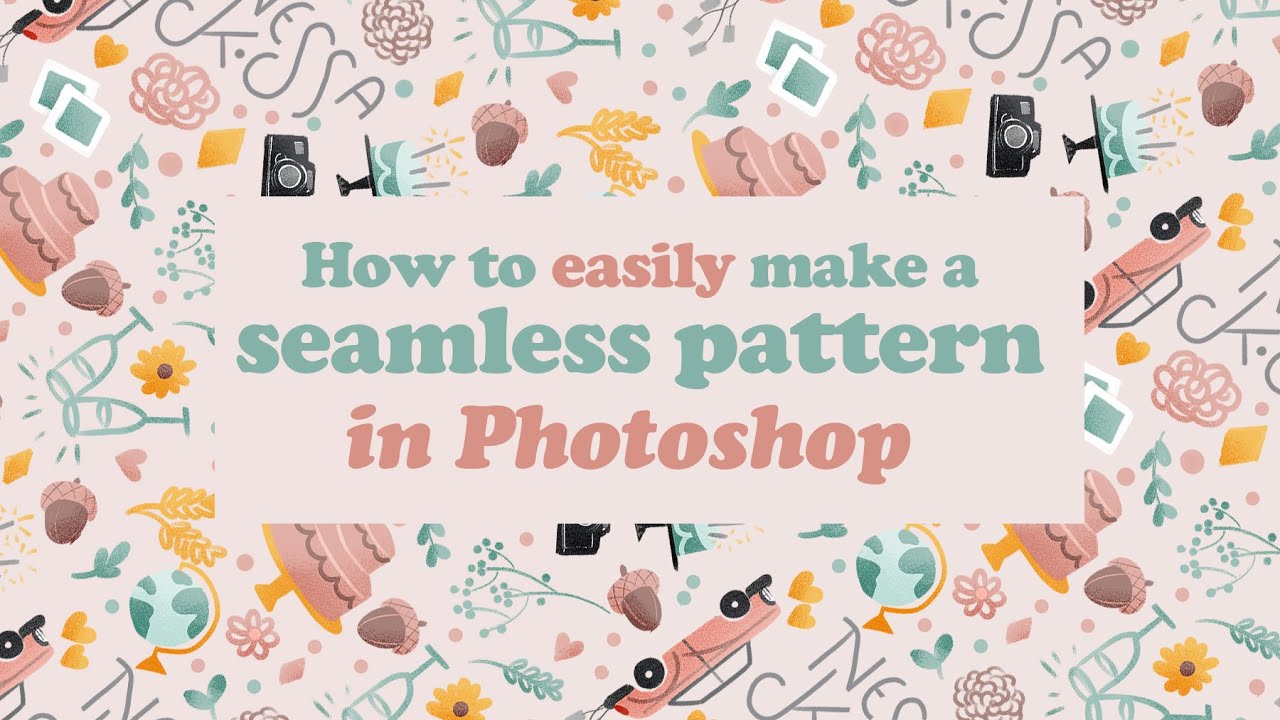 How to easily make a seamless pattern for wrapping paper in Photoshop 2021