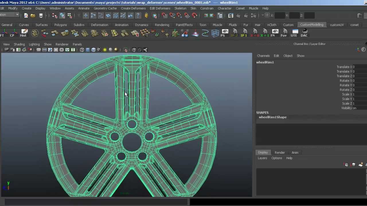 Maya Wrap Deformer - Modeling Tutorial