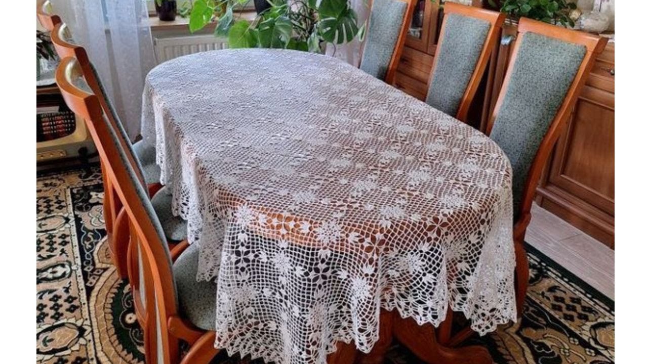 وحدة كروشيه مربعه لعمل مفرش أنيق |  Crochet Motif