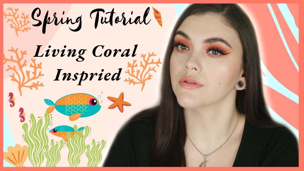 SPRING GLAM MAKEUP TUTORIAL! PANTONE LIVING CORAL INSPIRED!