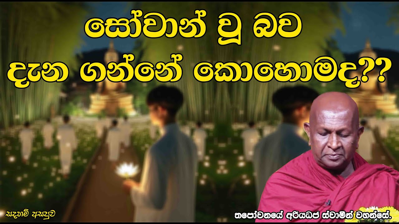 සෝවාන් වූ බව දැන ගන්නේ කොහොමද??508පූජ්‍ය තපෝවනයේ අරියධජ හිමි