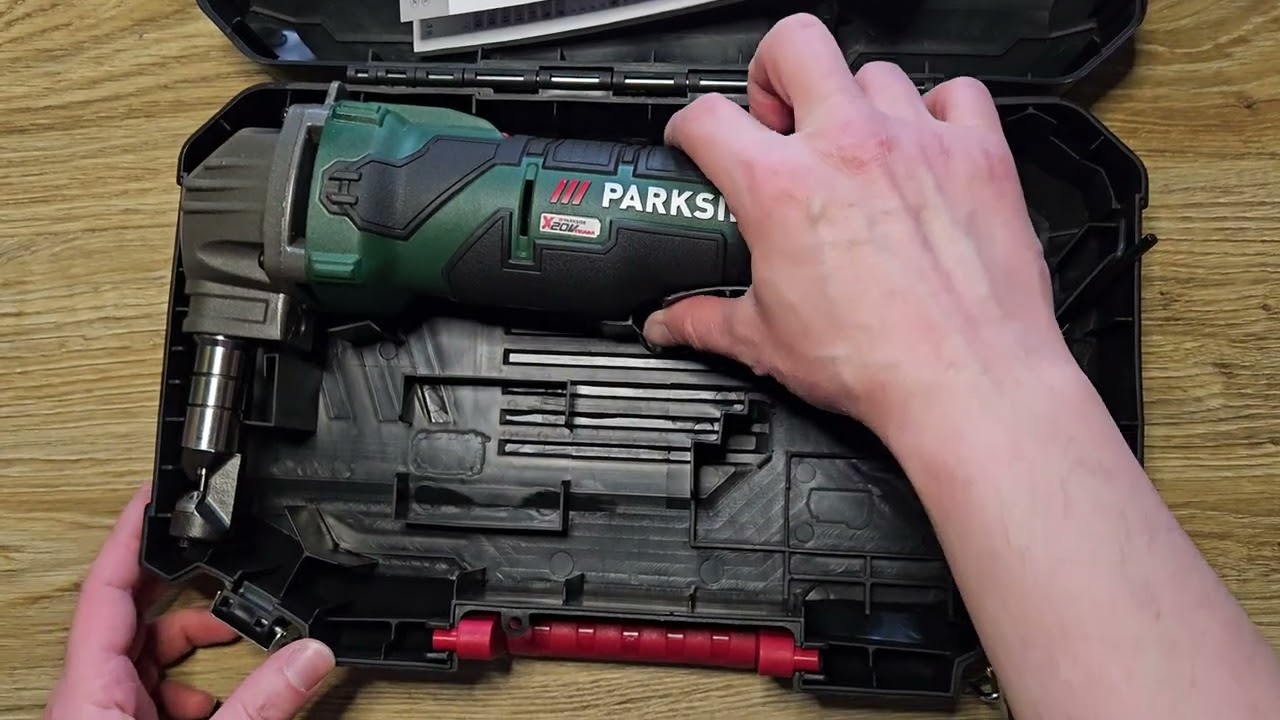 PARKSIDE® Akumulatorowe nożyce skokowe do cięcia blachy 20 V, PMKA 20-Li A1