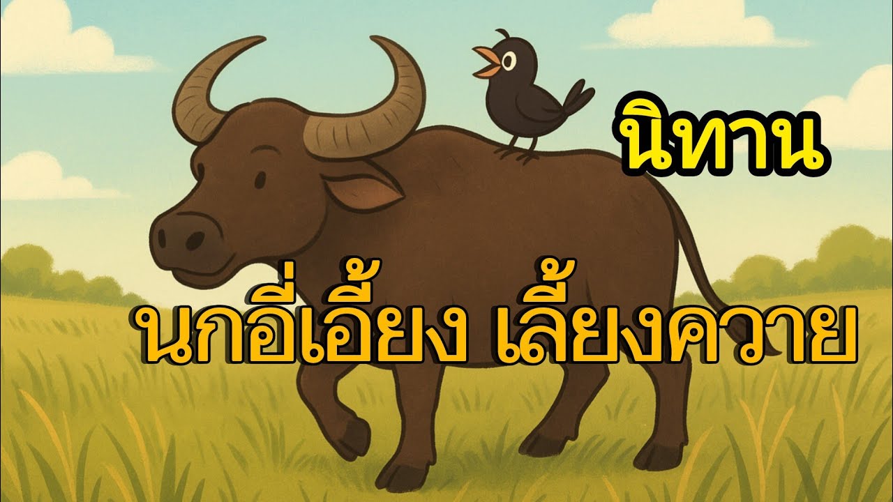 เรื่อง นกอี่เอี้ยง เลี้ยงควาย #นิทานพื้นบ้าน #นิทานสอนใจ 