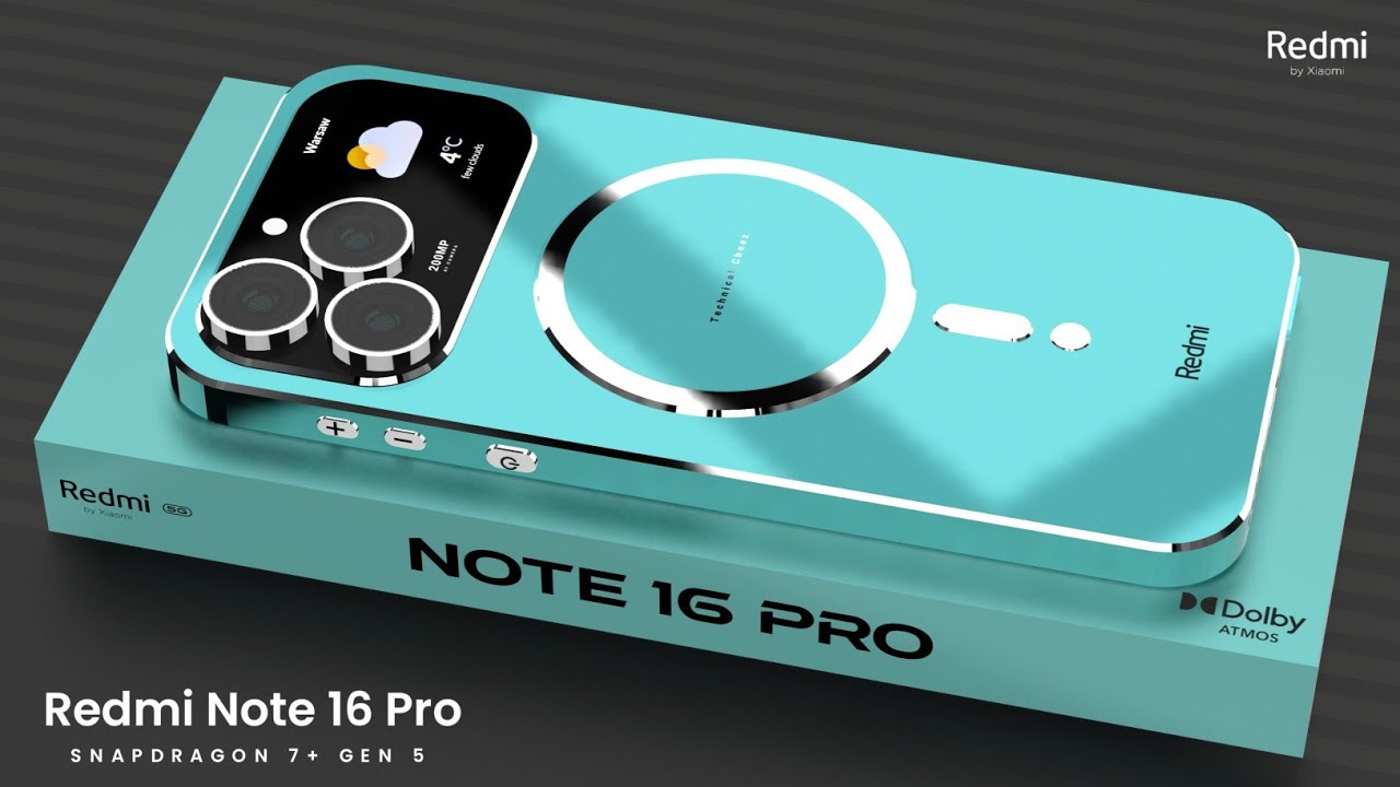Redmi Note 16 Pro ⚡ 5G Speed, Snapdragon 7+ Gen 5, 200MP Camera, 6500mAh Battery/Redmi Note 16