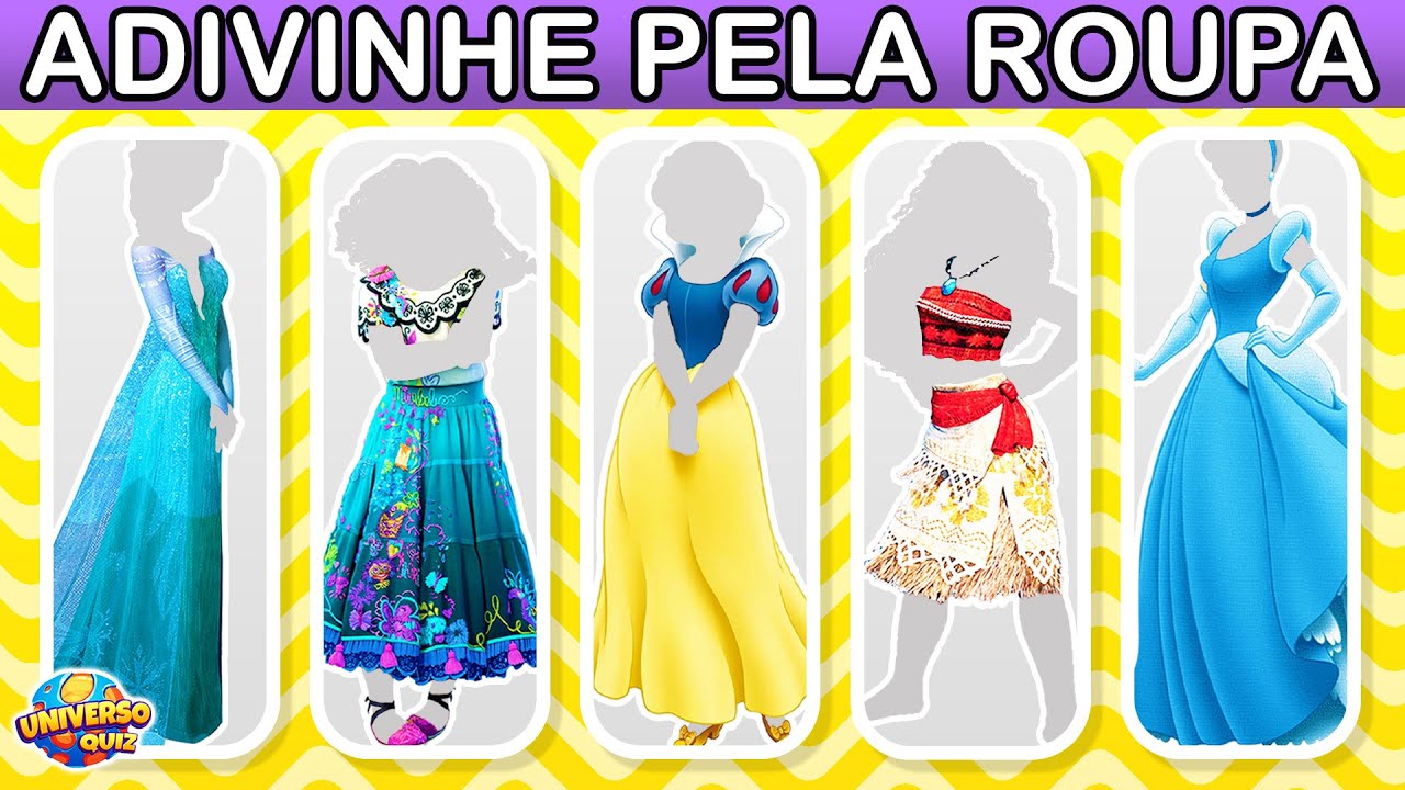 ADIVINHE AS PRINCESAS PELAS ROUPAS | Quiz Princesas