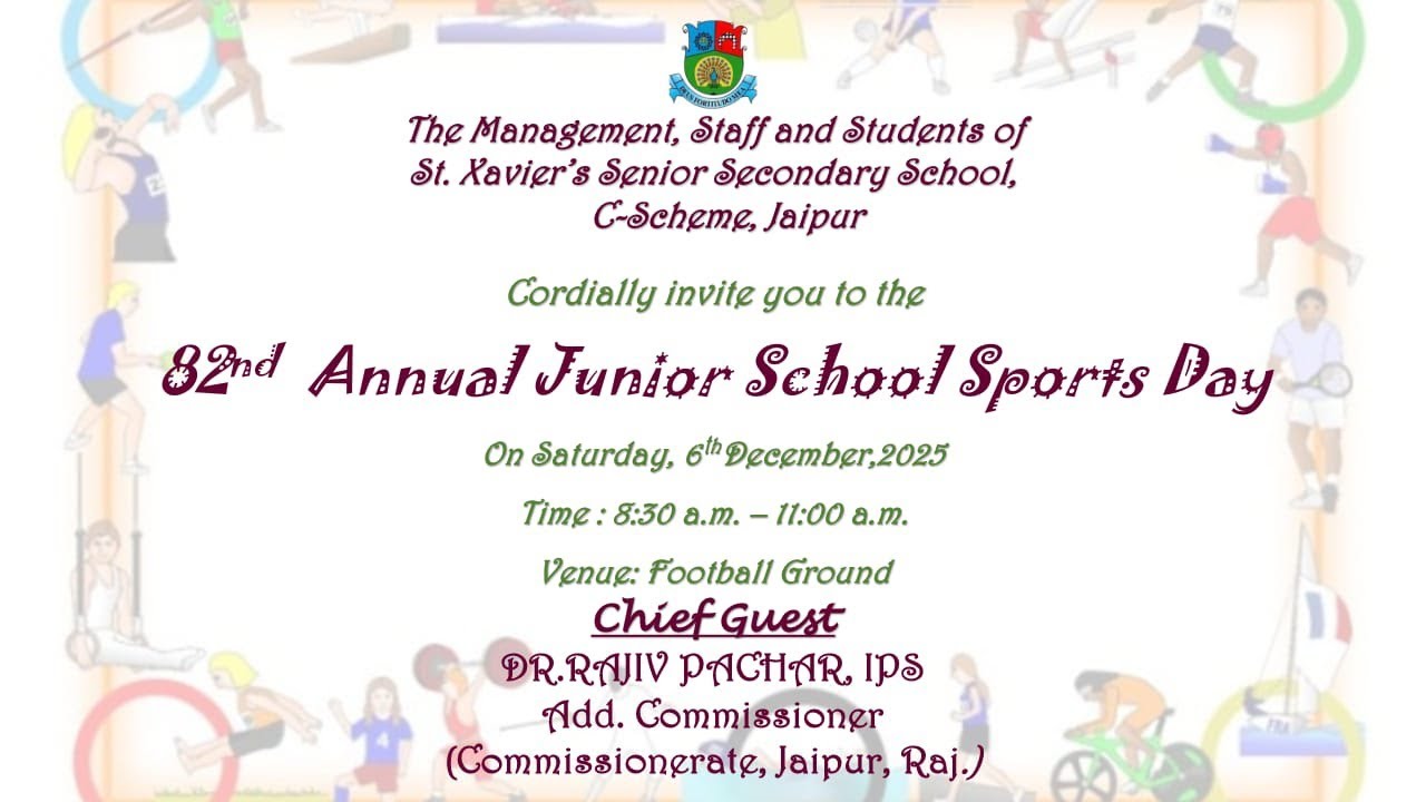 82nd ANNUAL JUNIOR SCHOOL SPORTS DAY 2025
