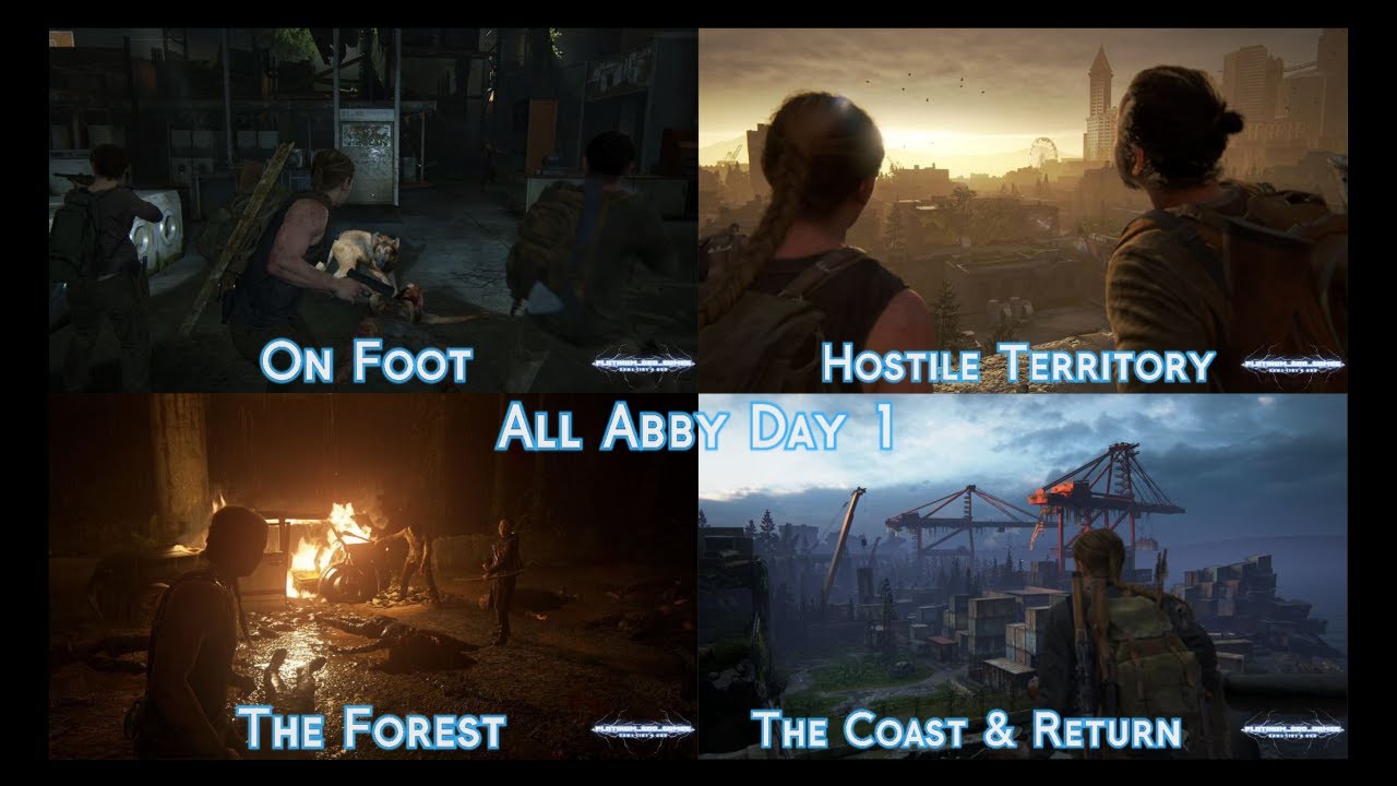 The Last Of Us 2 - All Abby Day 1 - Grounded Permadeath Guide - Stadium to Return to the Coast 1080p