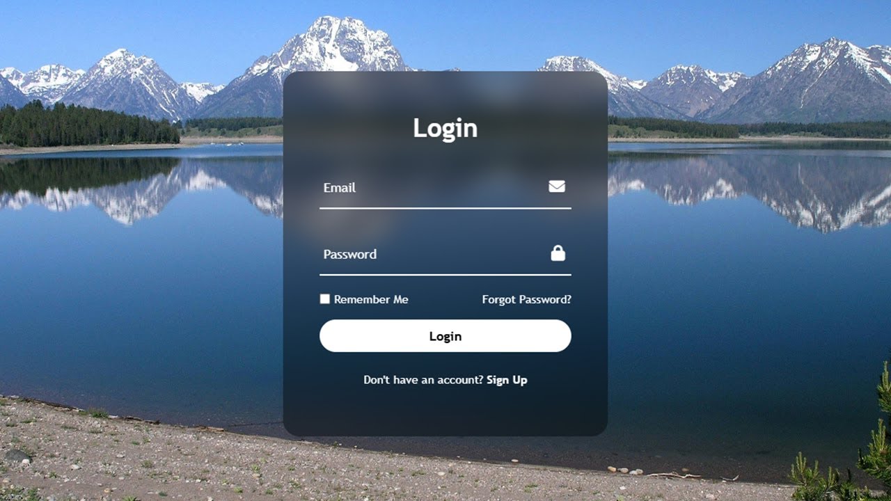 Creating a Login Page using HTML CSS