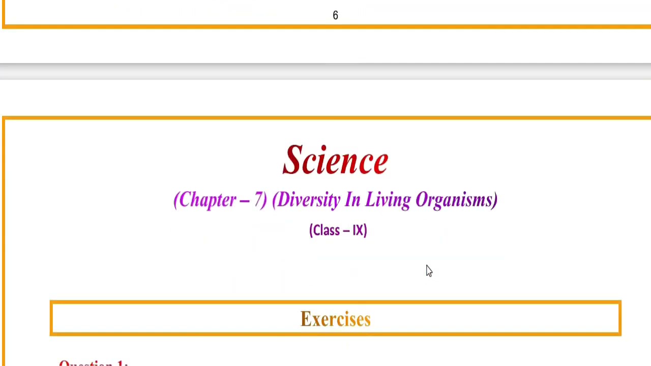 Class 9 Science chapter 7 Diversity in living organisms #NCERTSOLUTION