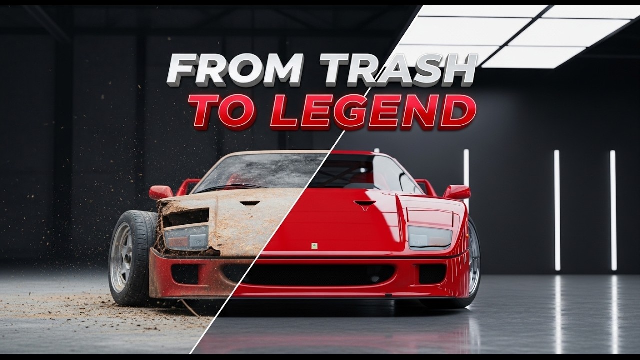 ASMR Car Restoration | Abandoned Ros   so Corsa Ferrari F40 1987 Full Rebuild to Factory Perfection