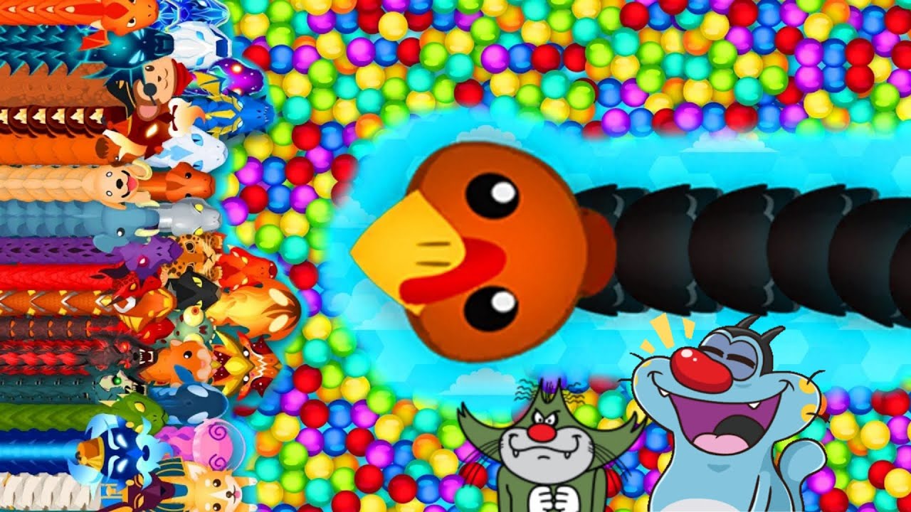 Best funny Saamp Wali video oggy jack Shinchan Play snake.io Worm zone Slitherio gameplay