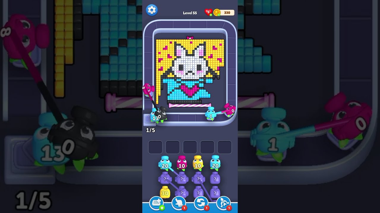 Color Blast Block Shooter Gameplay Walkthrough Level 52-55