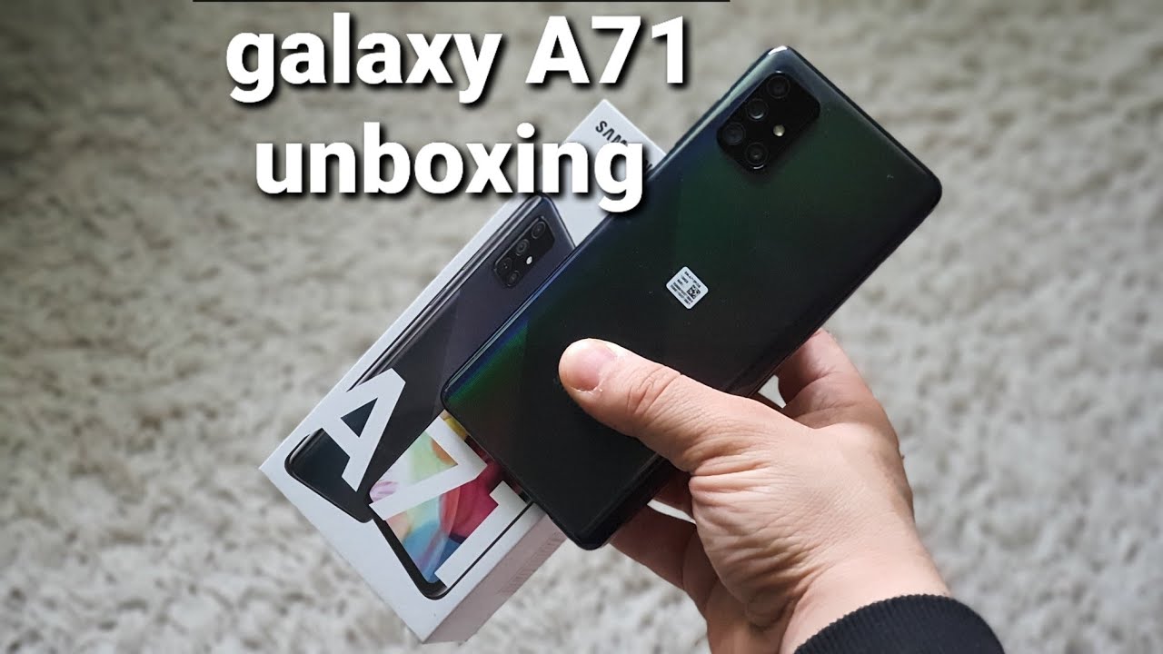 galaxy A71 unboxing and setup with tests
