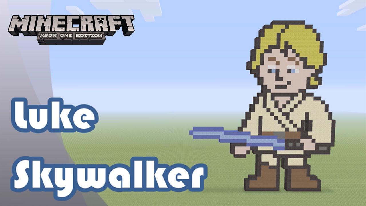 Minecraft: Pixel Art Tutorial and Showcase: Luke Skywalker (Star Wars)