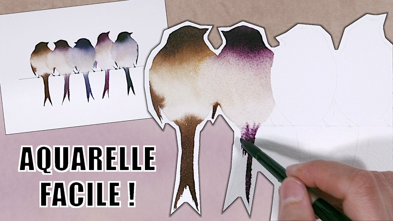 Combiner fusions et dégradés de couleurs à l'aquarelle