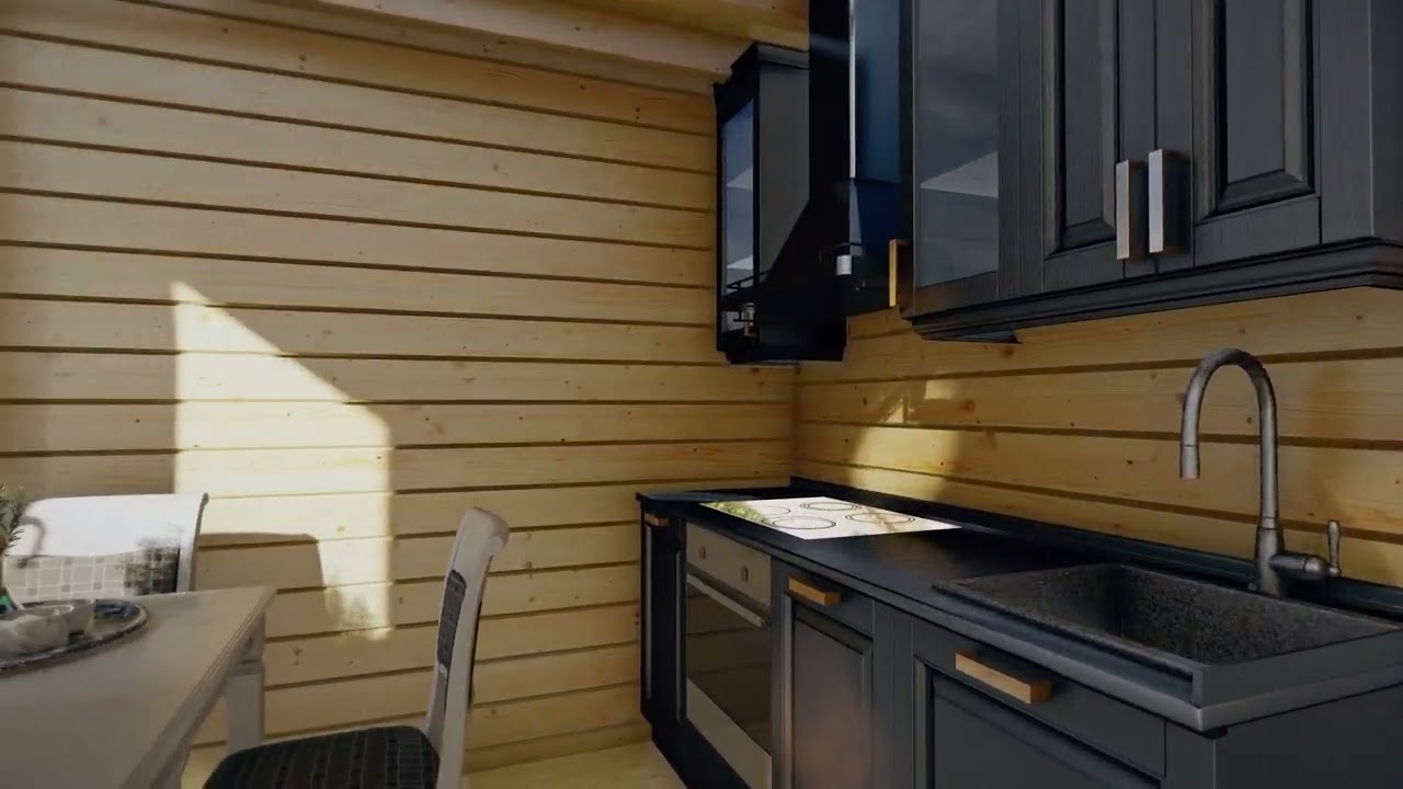 Grand studio de jardin avec mezzanine Sweden J / 35m2 / 70 mm