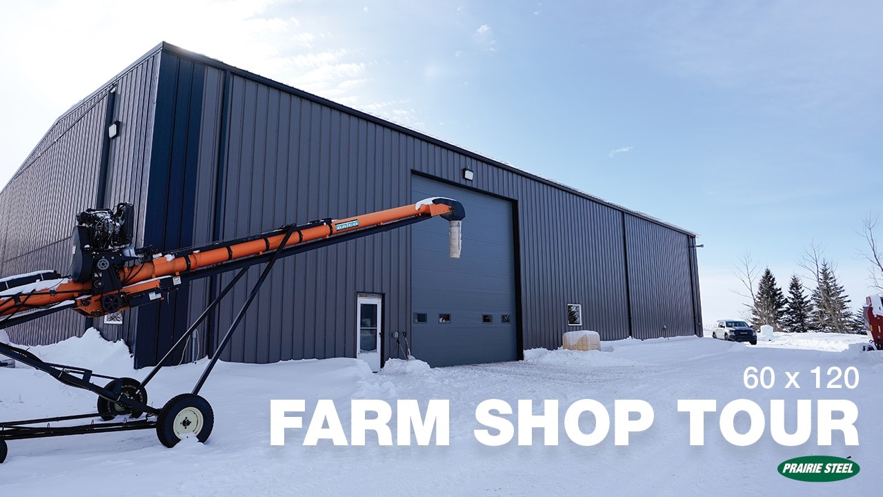 60x120 Saskatchewan Farm Shop Tour, ft. Jeff | Prairie Steel