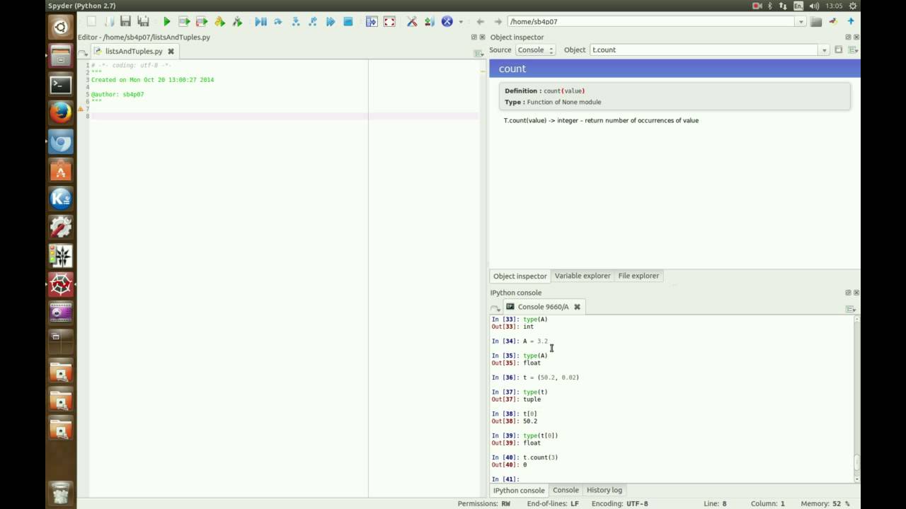 Python for Engineers - Tuples and Lists