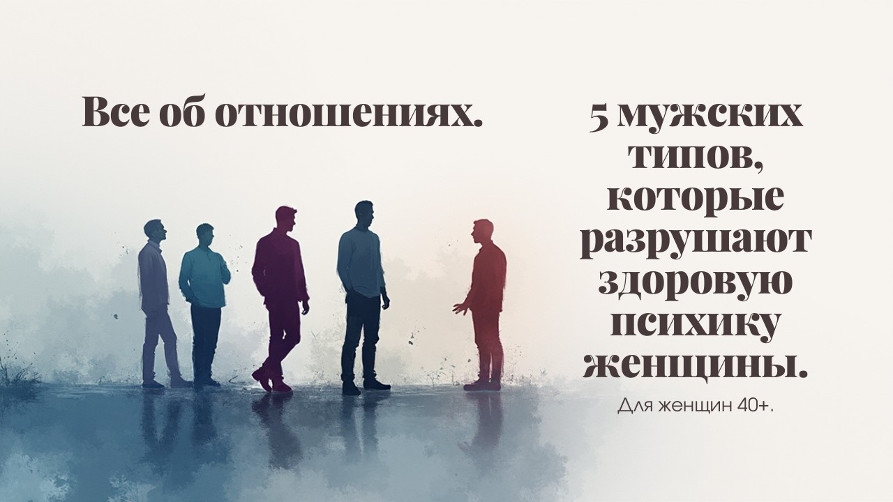 5 типов мужчин, которые разрушают здоровую психику женщины.