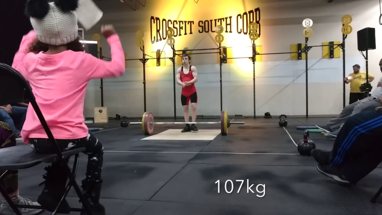 2018.10.28, Hampton Morris (55kg) Clean and Jerk: 107, 112, 115kg