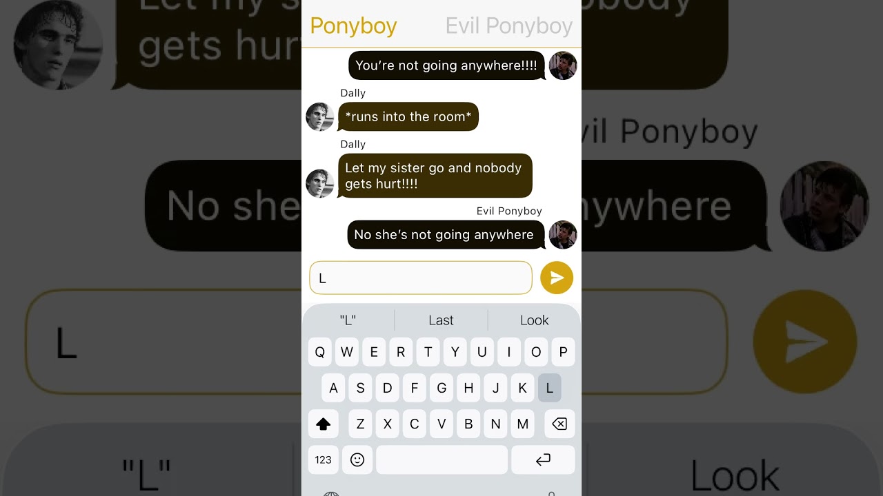Evil greasers (The Outsiders texting story)
