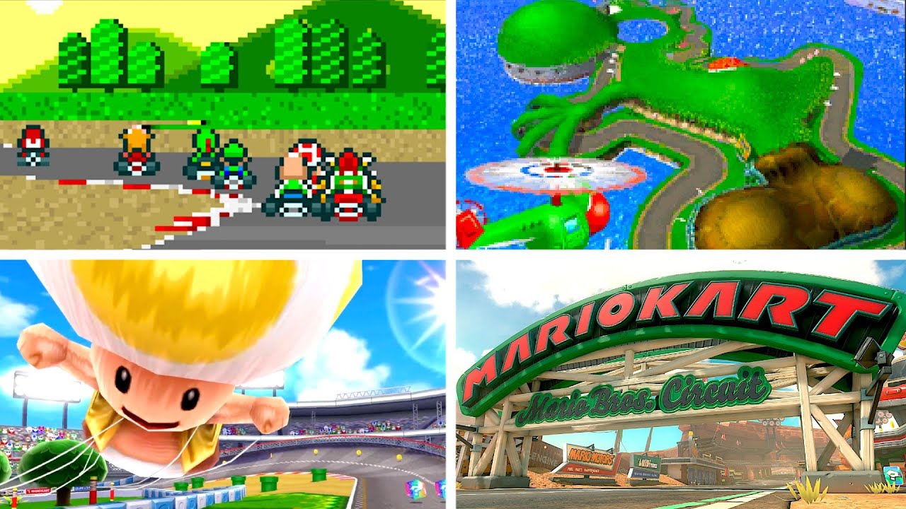 Evolution of Circuit Tracks in Mario Kart (1992-2025)