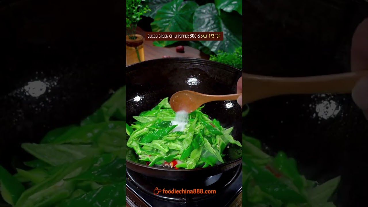 EASY STIR-FRIED BEEF WITH GREEN CHILI RECIPE #recipe #cooking #chinesefood #beef #chili