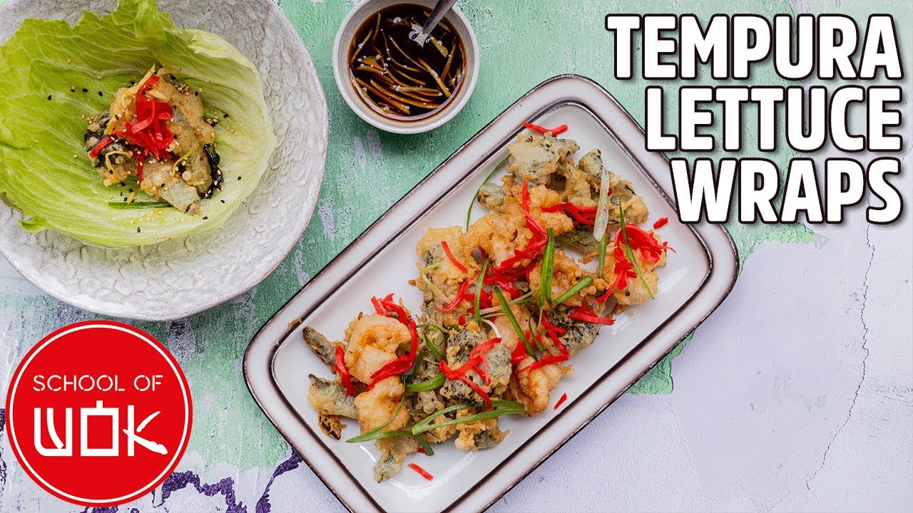 Delicious Prawn and Vegetable Tempura Lettuce Wraps!