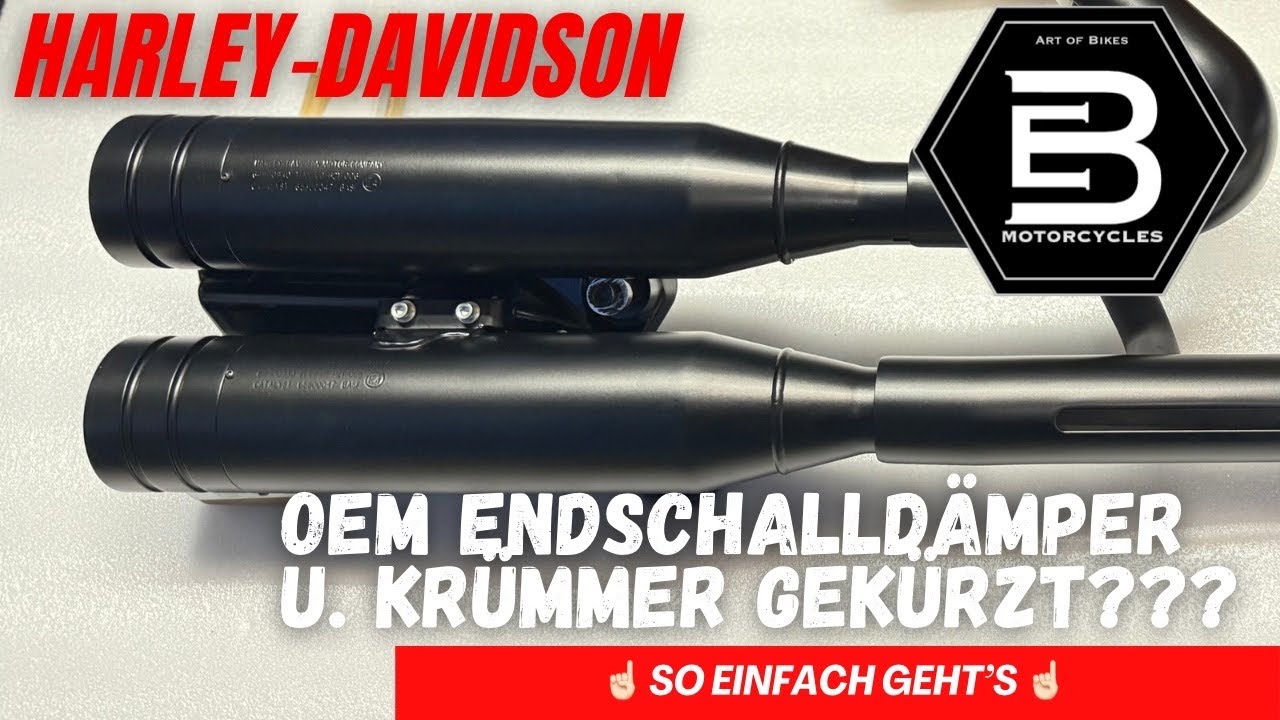 🪚Harley M8 Endschalldämpfer u. Krümmer kürzen – Custom Look mit Jekill&Hyde-Optik!