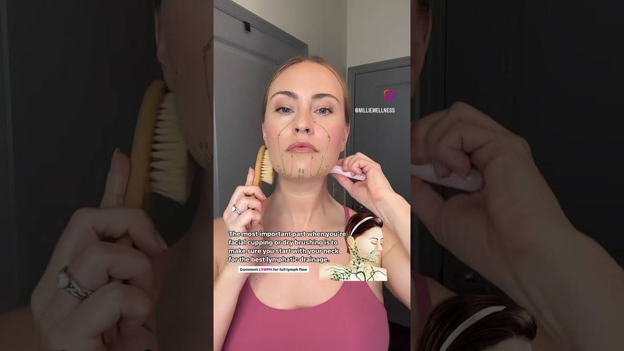 Watch Before Dry Brushing! Lymphatic Drainage For Dry Brushing & Facial Cupping Massage Tutorial