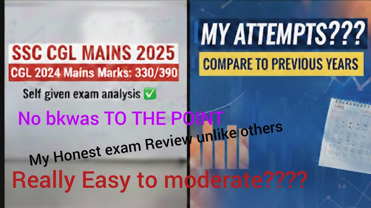 SSC CGL MAINS 2025 Reality check My self given exam analysis 