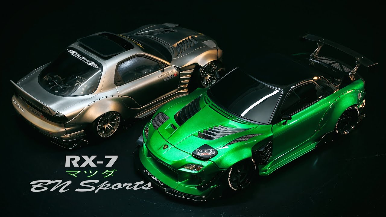 บอดี้รถบังคับ RC Drift Body Shell Pandora RC Mazda RX7 FD3S BN Sports After Painting