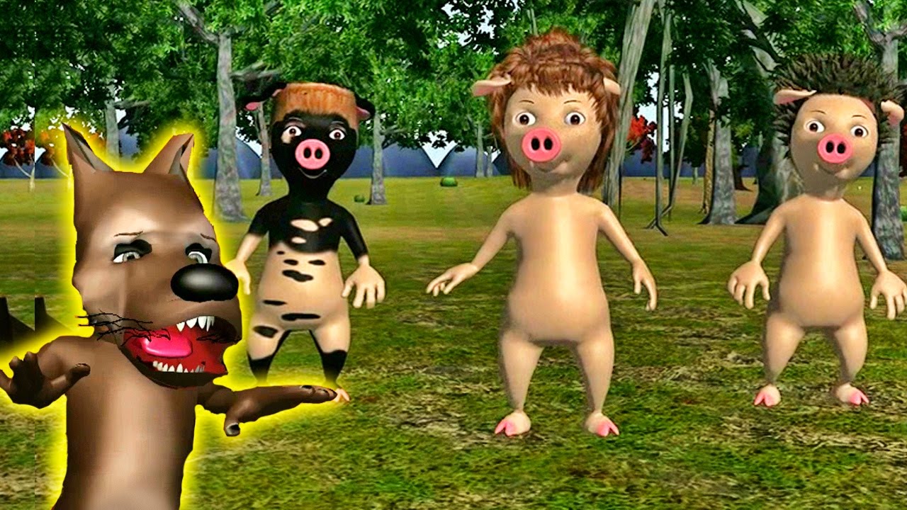 La Canción del Cuento de Los 3 Cerditos y El Lobo Feroz - Videos Para Niños - Lunacreciente