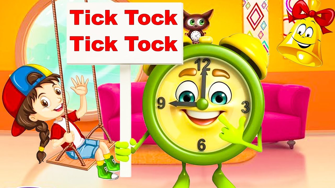 Tick Tock Tick Tock  Merrily Sings The Clock Lyrical Video | English Nursery Rhymes Lyrics For Kids