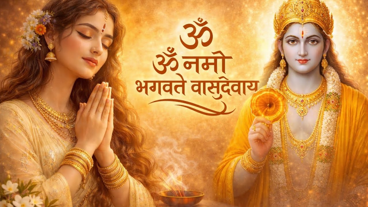 ॐ नमो भगवते वासुदेवाय | 1 Hour Powerful Krishna Mantra | Remove Negative Energy & Stress