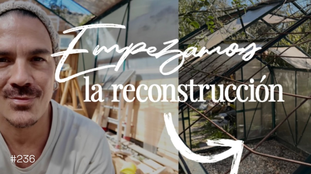 #236 | Nada se tira: Construimos una nueva pared en el INVERNADERO con madera de un armario viejo