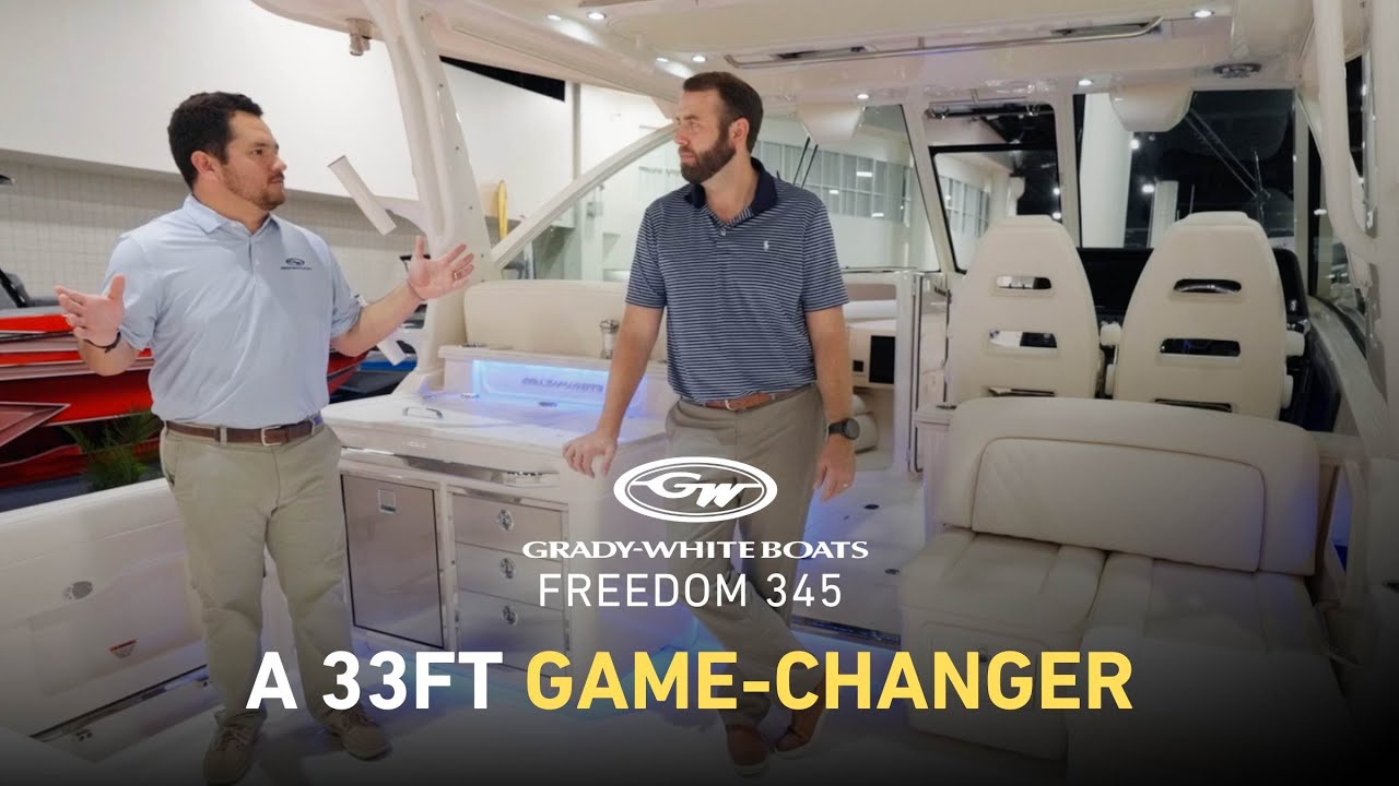 A 33ft Game Changer - Grady-White Freedom 345 Video Walk-through