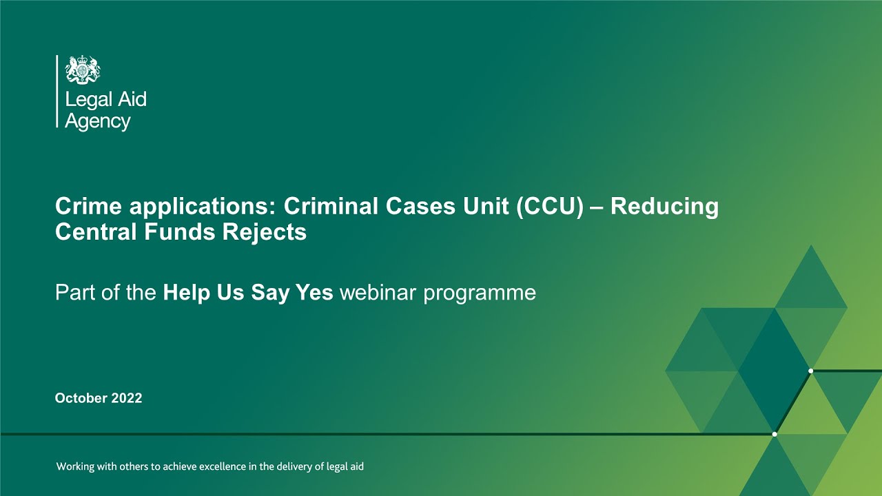 Criminal cases unit: Reducing central funds rejects