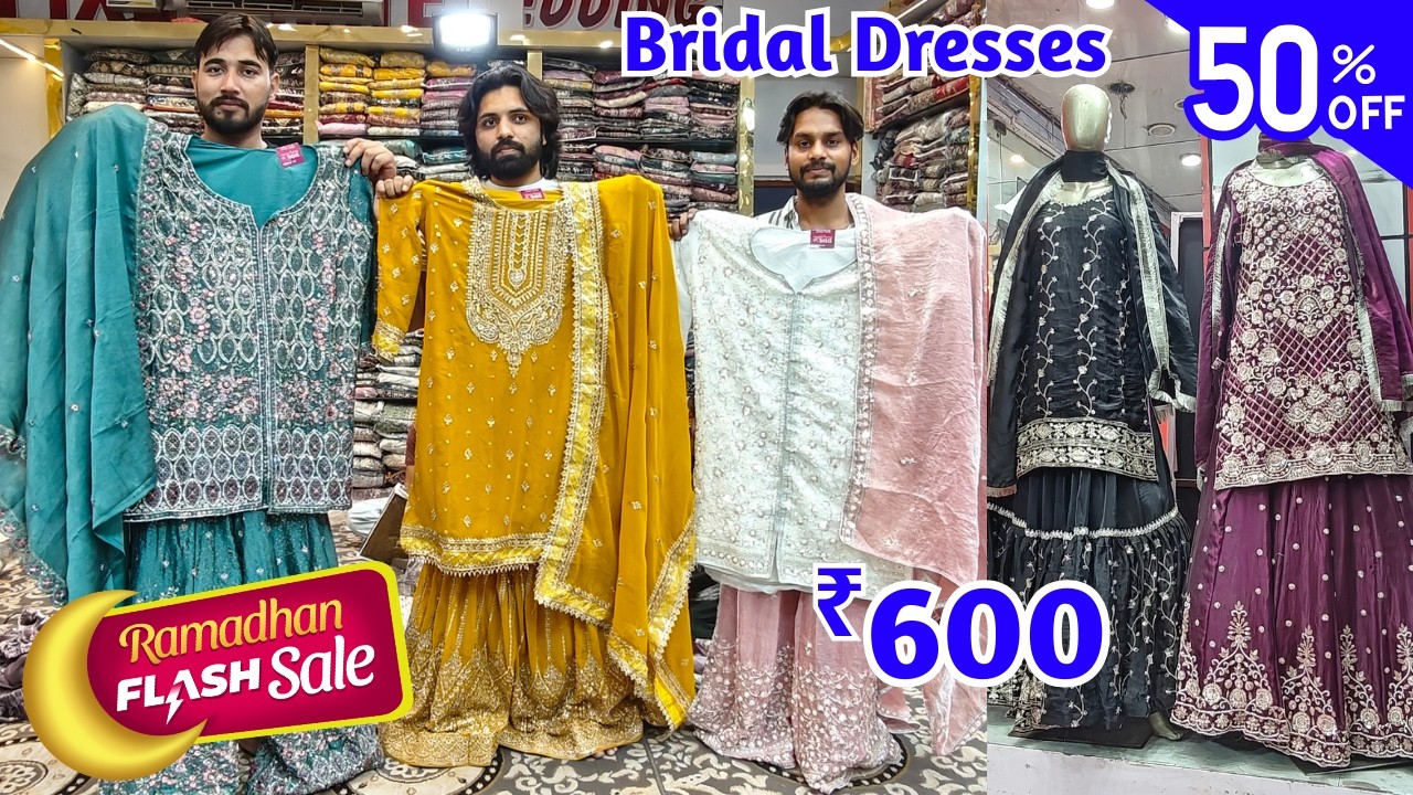 Ramzan Mega Sale ₹600 Pakistani Partywear Suits Readymade Gharara Plazzo Long Frocks Dresses #50%off