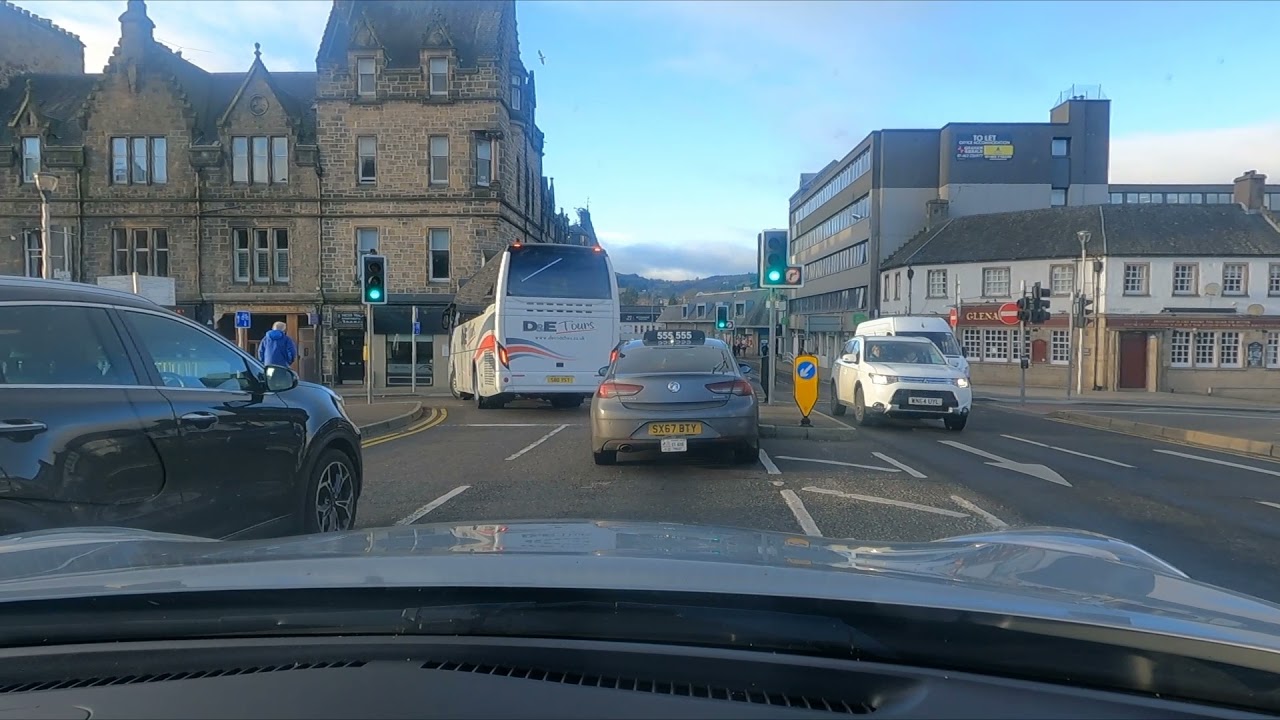 Drive Through Inverness Town Centre Scotland