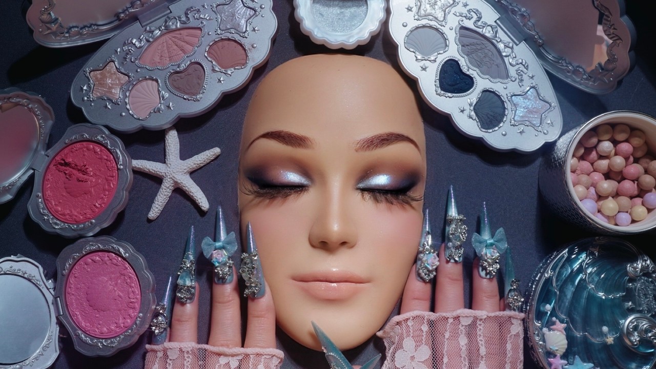 ASMR Seashell Glam Makeup Application / Tutorial