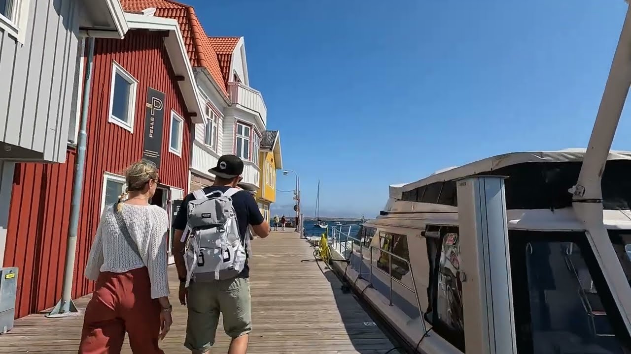 Sweden Smögen Walk around Smögenbryggan and look at the fine houses  4k