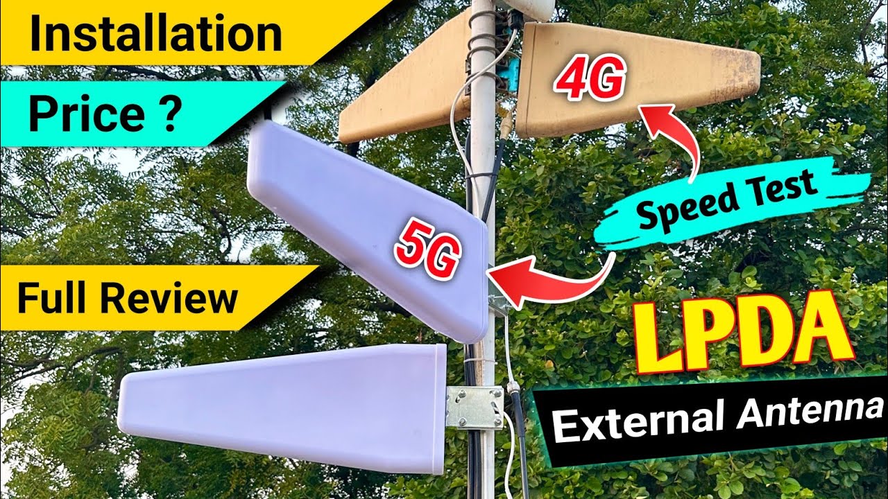 LPDA 5G External Antenna Full Review & Installation | 4G vs 5G Antenna Speed Test