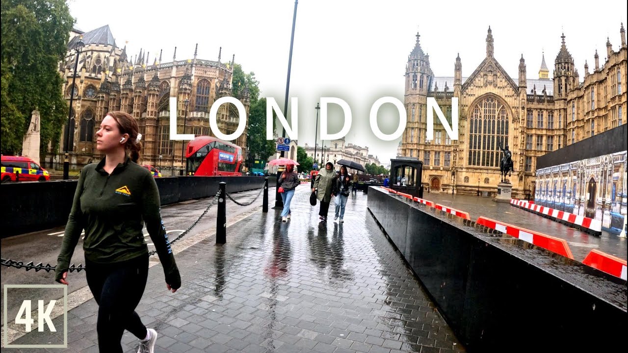 🇬🇧☔️London Rain Walk from Chelsea to Parliament Square 4K